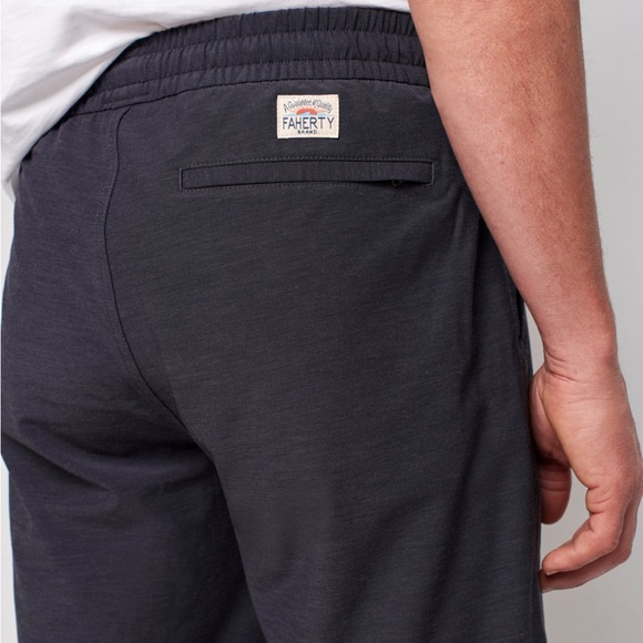 Faherty Australia Drawstring All Day Shorts (8" Inseam) In Charcoal Men’s - Picture 7 of 8